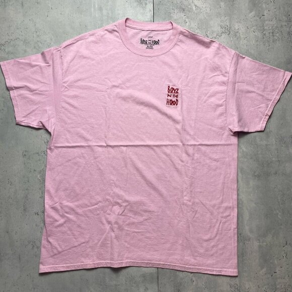 Official Boyz‎ N The Hood Embroidered T-Shirt Pink Mens Tee Size XL Ice Cube - Picture 1 of 5